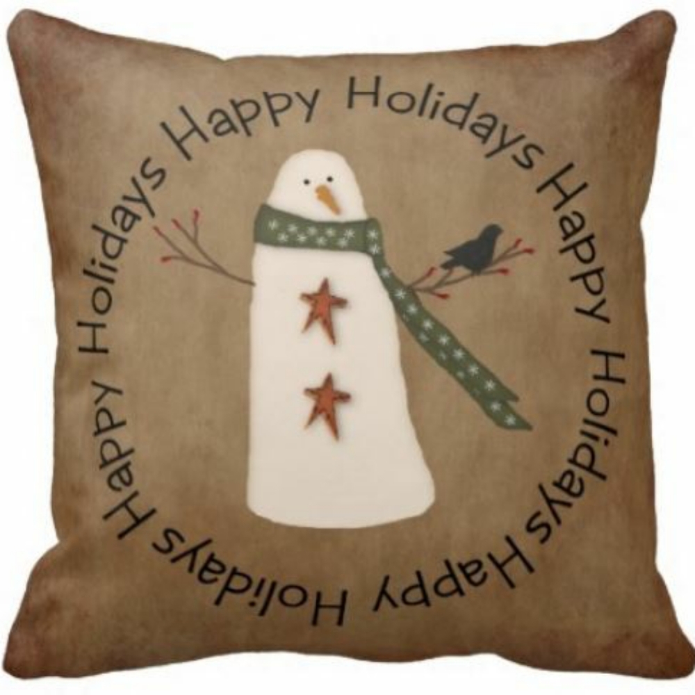Snowman Accent Pillow (only 1) Insert Included